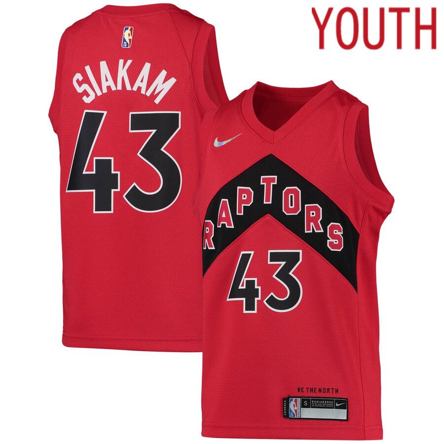 Youth Toronto Raptors 43 Pascal Siakam Nike Red Diamond Swingman NBA Jersey
